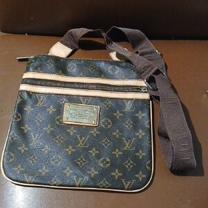 Louis Vuitton Green and Brown Monogram Messenger Bag